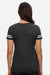 LAT 3537 Womens Fine Jersey Short Sleeve V-Neck T-Shirt Vintage Smoke Grey/White Model Back