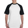 Augusta Sportswear Mens Short Sleeve Crewneck T-Shirt - White/Black