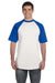 Augusta Sportswear 423 Mens Short Sleeve Crewneck T-Shirt White/Royal Blue Model Front