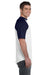 Augusta Sportswear 423 Mens Short Sleeve Crewneck T-Shirt White/Navy Blue Model Side