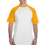 Augusta Sportswear Mens Short Sleeve Crewneck T-Shirt - White/Gold