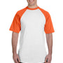 Augusta Sportswear Mens Short Sleeve Crewneck T-Shirt - White/Orange