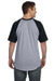 Augusta Sportswear 423 Mens Short Sleeve Crewneck T-Shirt Heather Grey/Black Model Back