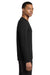Gildan 42400 Mens Performance Jersey Moisture Wicking Long Sleeve Crewneck T-Shirt Black Model Side