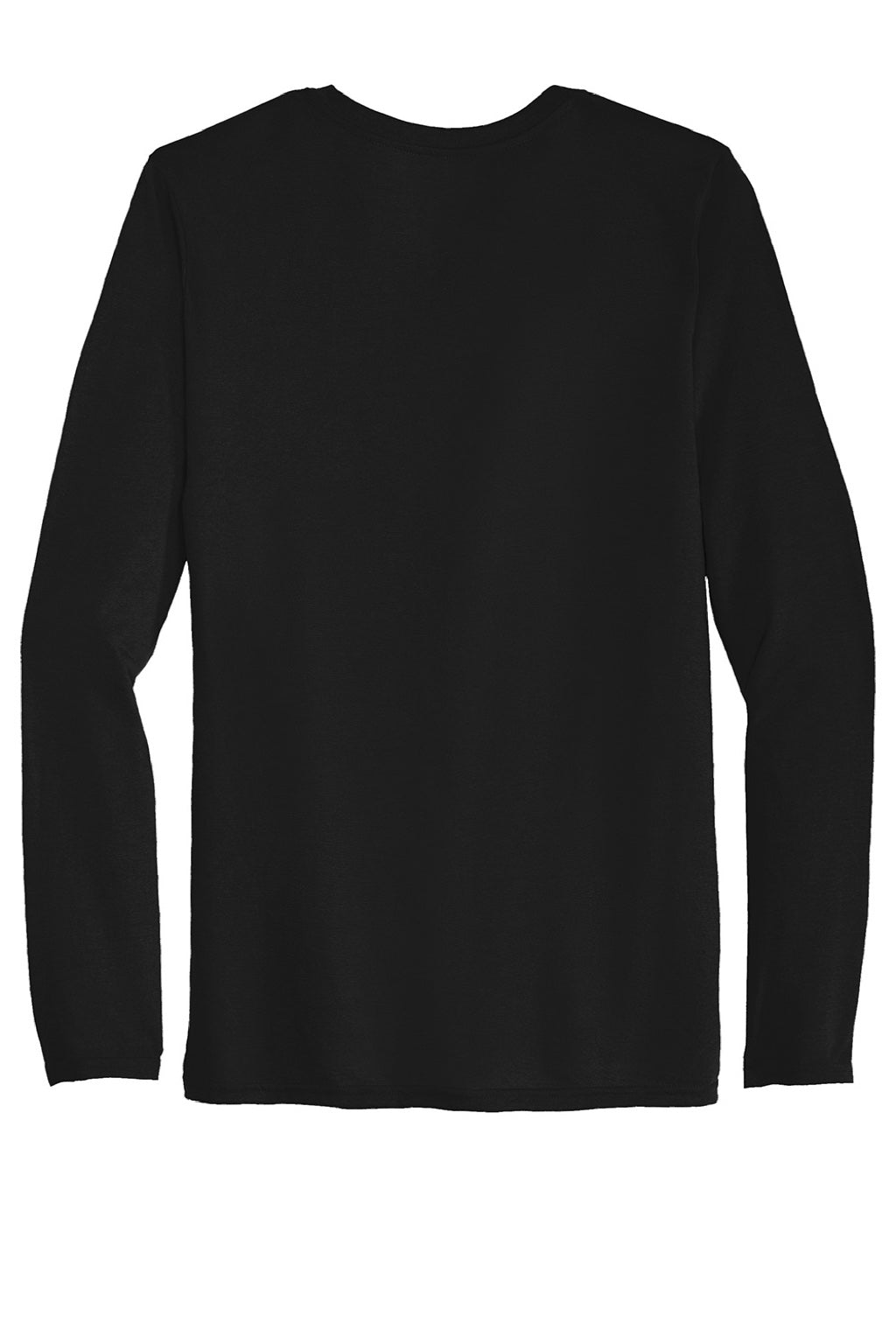 Gildan 42400 Mens Performance Jersey Moisture Wicking Long Sleeve Crewneck T-Shirt Black Flat Back