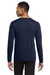 Gildan 42400 Mens Performance Jersey Moisture Wicking Long Sleeve Crewneck T-Shirt Navy Blue Model Back