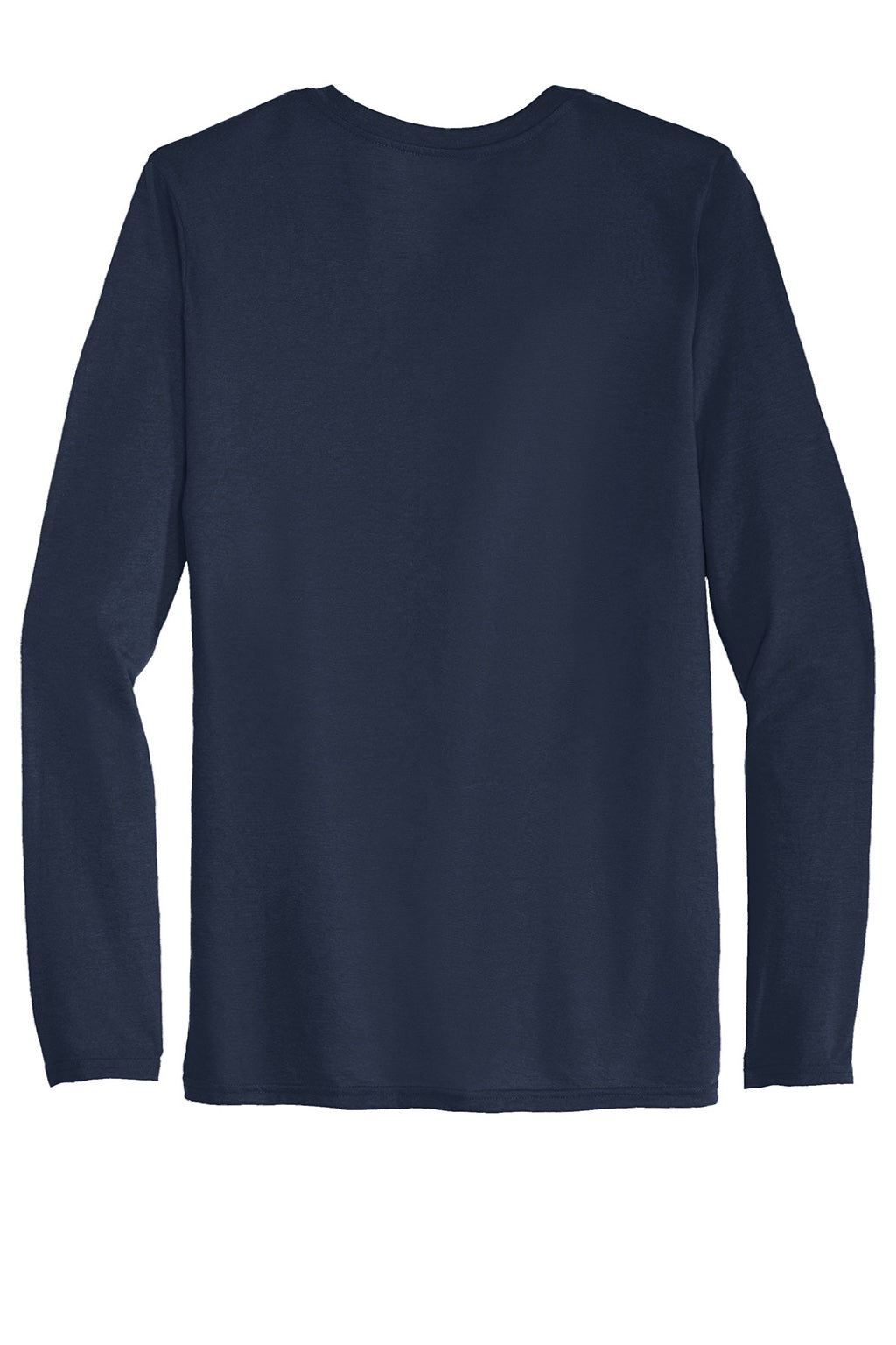 Gildan 42400 Mens Performance Jersey Moisture Wicking Long Sleeve Crewneck T-Shirt Navy Blue Flat Back