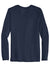 Gildan 42400 Mens Performance Jersey Moisture Wicking Long Sleeve Crewneck T-Shirt Navy Blue Flat Back