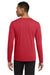 Gildan 42400 Mens Performance Jersey Moisture Wicking Long Sleeve Crewneck T-Shirt Red Model Back