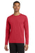 Gildan 42400 Mens Performance Jersey Moisture Wicking Long Sleeve Crewneck T-Shirt Red Model Front