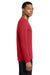 Gildan 42400 Mens Performance Jersey Moisture Wicking Long Sleeve Crewneck T-Shirt Red Model Side