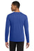 Gildan 42400 Mens Performance Jersey Moisture Wicking Long Sleeve Crewneck T-Shirt Royal Blue Model Back