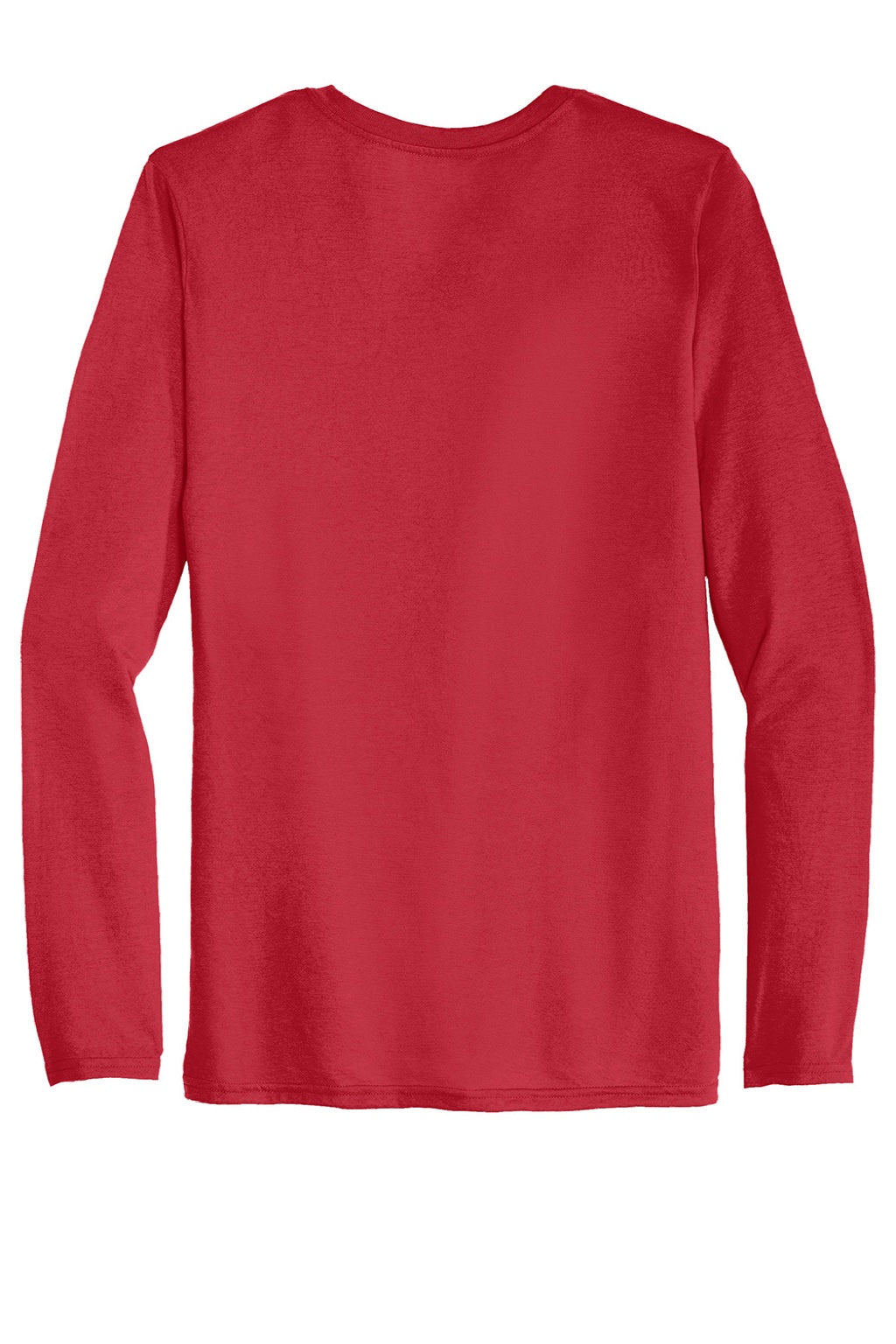 Gildan 42400 Mens Performance Jersey Moisture Wicking Long Sleeve Crewneck T-Shirt Red Flat Back