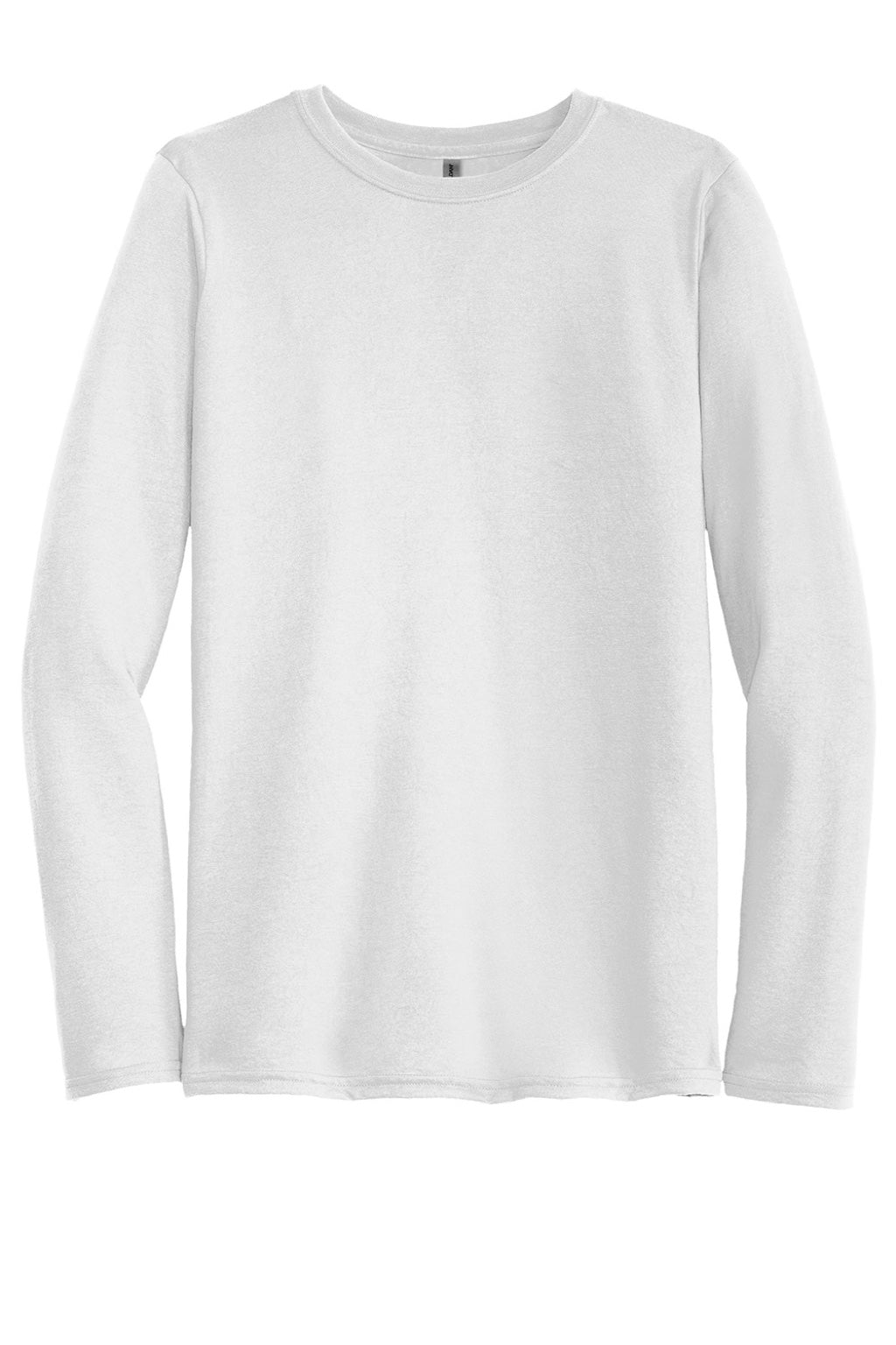 Gildan 42400 Mens Performance Jersey Moisture Wicking Long Sleeve Crewneck T-Shirt White Flat Front