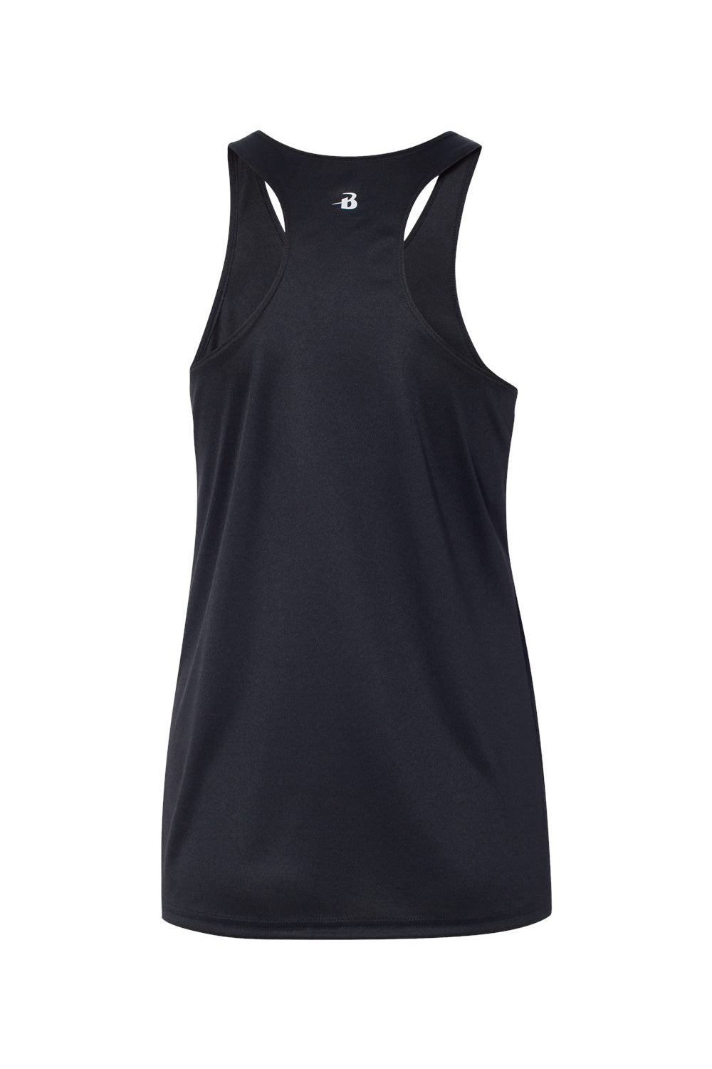 Badger 4166 Womens B-Core Moisture Wicking Racerback Tank Top Black Flat Back