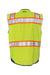 Kishigo 1515-1516 Unisex Premium Black Series Black Bottom Class 2 Vest Lime Green Flat Back