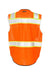 Kishigo 1515-1516 Unisex Premium Black Series Black Bottom Class 2 Vest Orange Flat Back