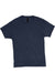 Hanes 42TB Mens Perfect-T Moisture Wicking Short Sleeve Crewneck T-Shirt Navy Blue Flat Front