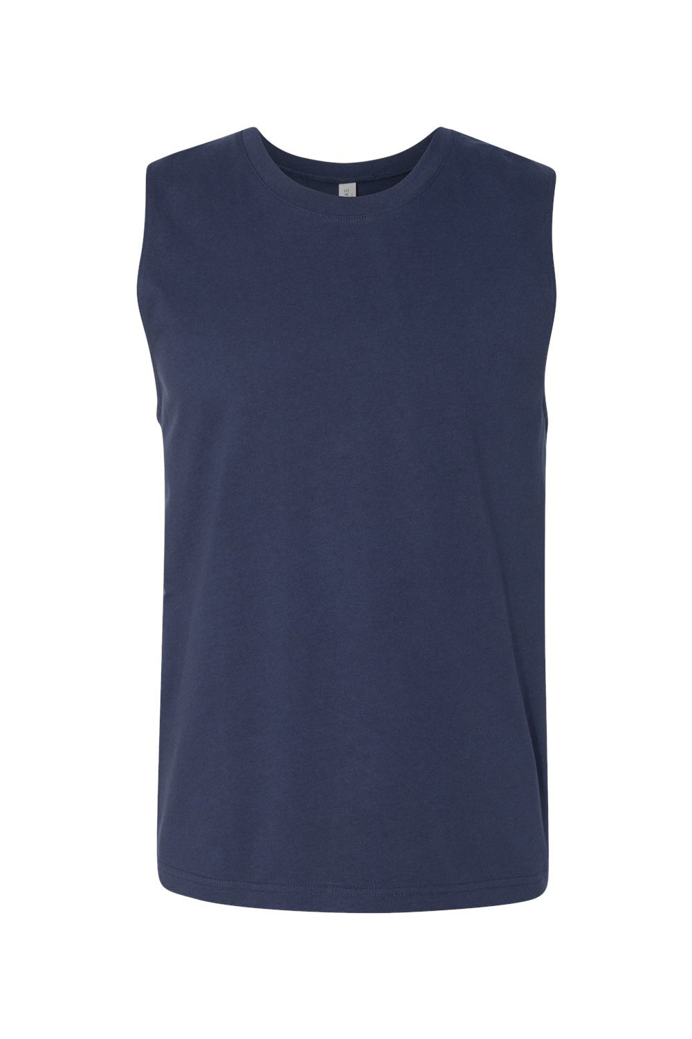Bella + Canvas 3483 Mens Jersey Muscle Tank Top Navy Blue Flat Front