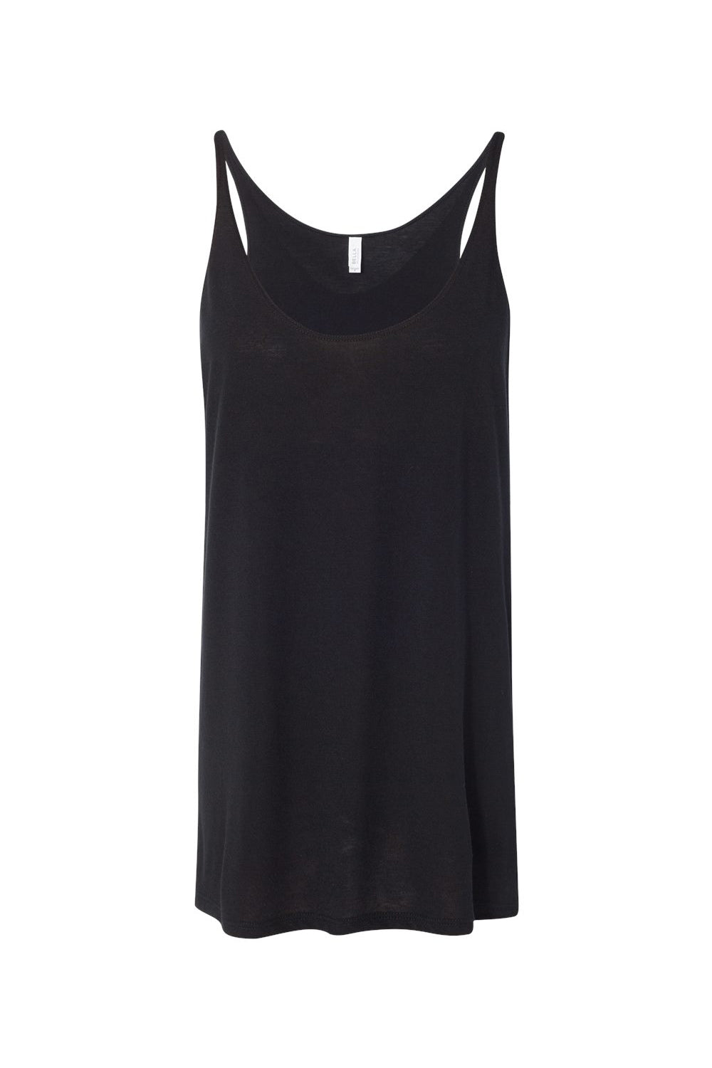 Bella + Canvas 8838 Womens Slouchy Tank Top Black Flat Front