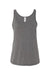 Bella + Canvas 6488 Womens Relaxed Jersey Tank Top Heather Deep Grey Flat Front