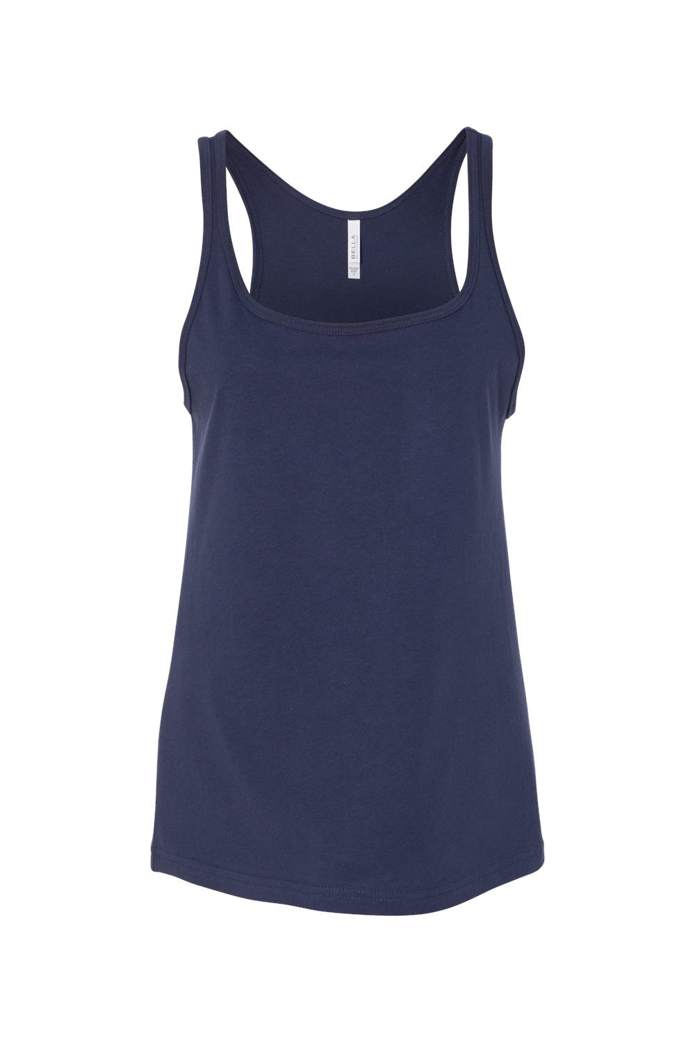 Bella + Canvas 6488 Womens Relaxed Jersey Tank Top Navy Blue Flat Front