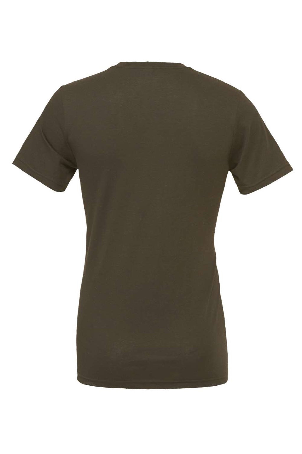 Bella + Canvas BC3001/3001 Mens Jersey Short Sleeve Crewneck T-Shirt Army Green Flat Back