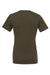 Bella + Canvas BC3001/3001C Mens Jersey Short Sleeve Crewneck T-Shirt Army Green Flat Back