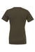 Bella + Canvas BC3001/3001 Mens Jersey Short Sleeve Crewneck T-Shirt Army Green Flat Back