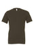 Bella + Canvas BC3001/3001 Mens Jersey Short Sleeve Crewneck T-Shirt Army Green Flat Front