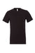 Bella + Canvas BC3001/3001 Mens Jersey Short Sleeve Crewneck T-Shirt Vintage Black Flat Front
