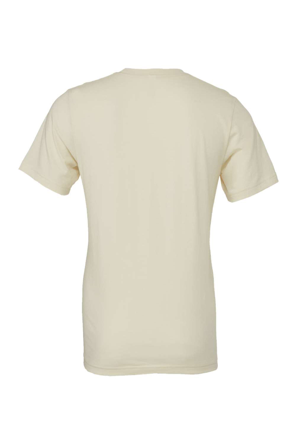 Bella + Canvas BC3001/3001C Mens Jersey Short Sleeve Crewneck T-Shirt Natural Flat Back