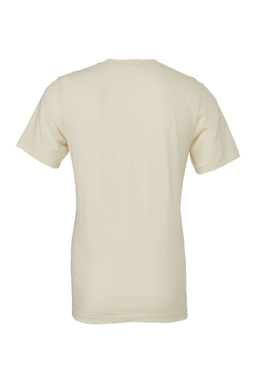 Bella + Canvas BC3001/3001 Mens Jersey Short Sleeve Crewneck T-Shirt Natural Flat Back