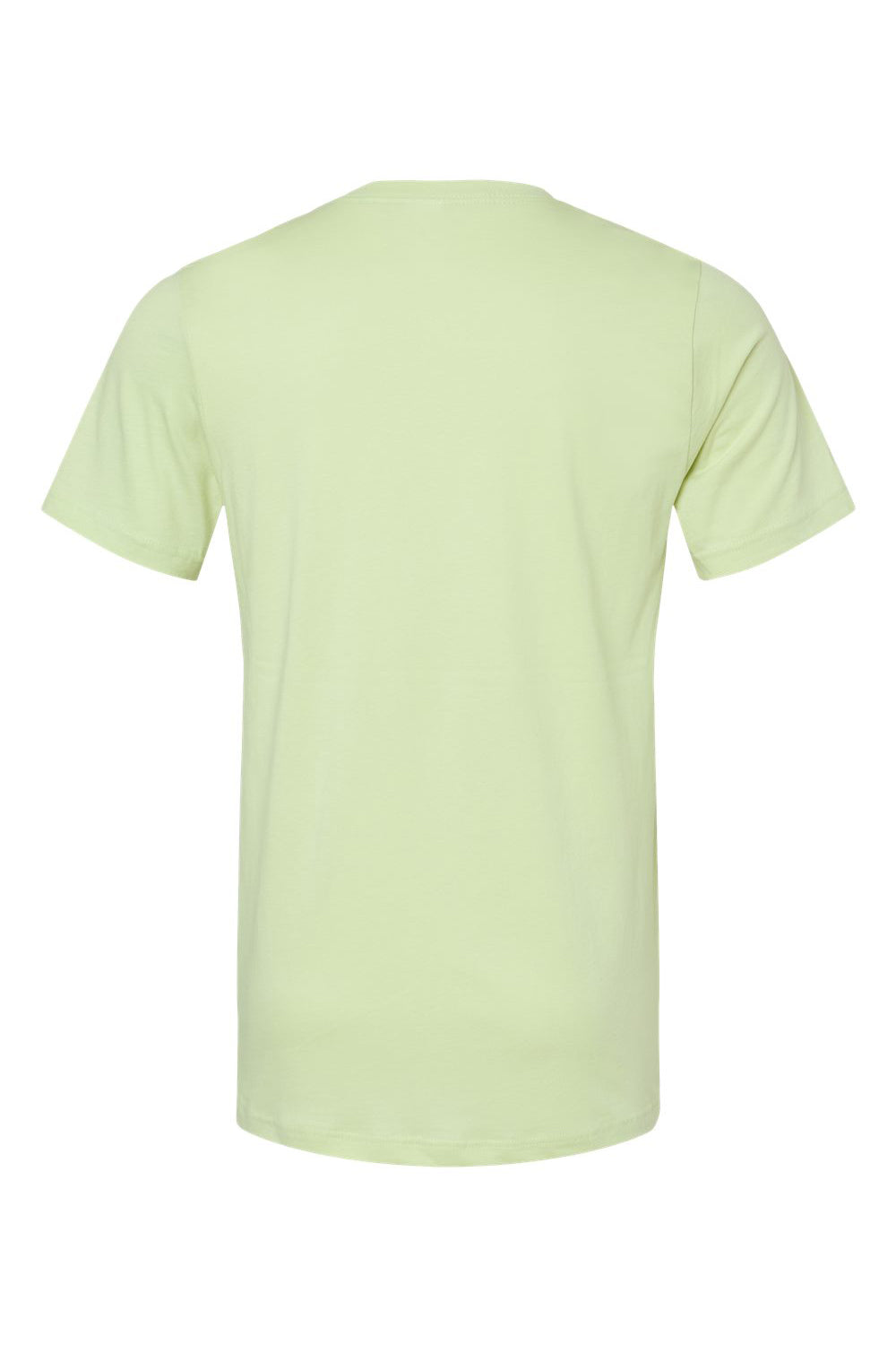 Bella + Canvas BC3001/3001C Mens Jersey Short Sleeve Crewneck T-Shirt Spring Green Flat Back