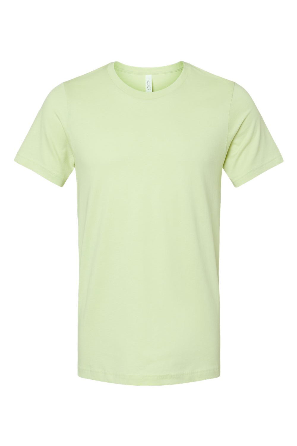 Bella + Canvas BC3001/3001C Mens Jersey Short Sleeve Crewneck T-Shirt Spring Green Flat Front
