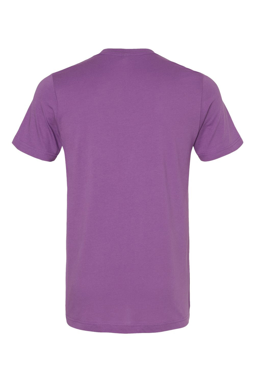 Bella + Canvas BC3001/3001C Mens Jersey Short Sleeve Crewneck T-Shirt Royal Purple Flat Back