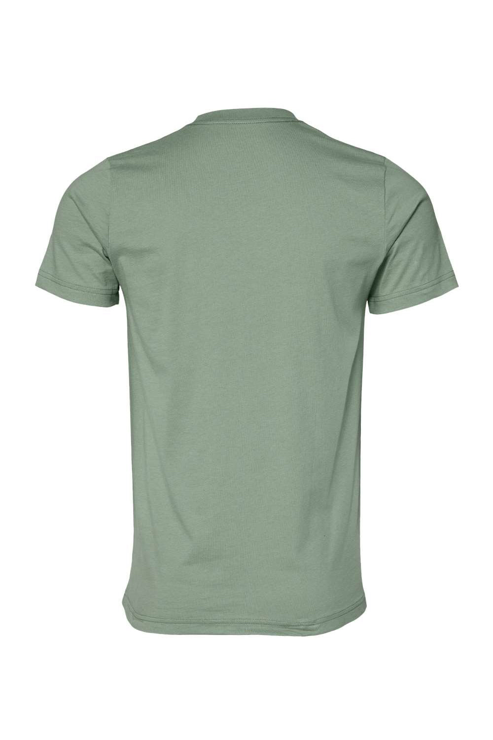 Bella + Canvas BC3001/3001C Mens Jersey Short Sleeve Crewneck T-Shirt Sage Green Flat Back