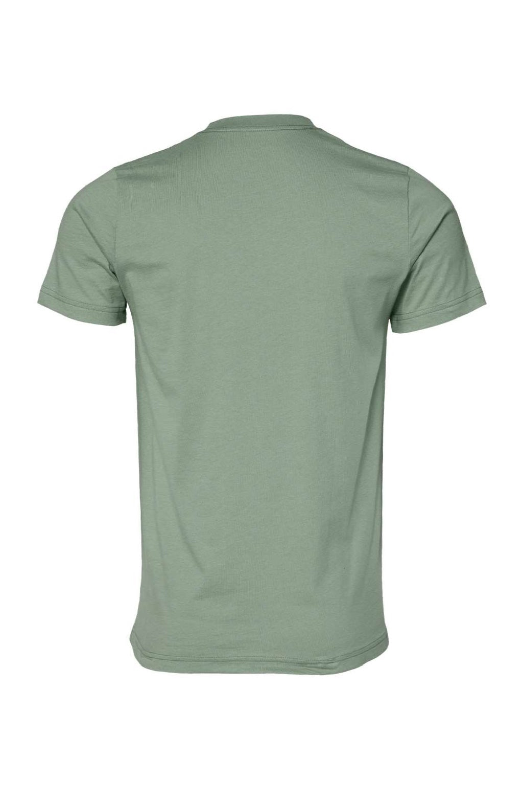 Bella + Canvas BC3001/3001 Mens Jersey Short Sleeve Crewneck T-Shirt Sage Green Flat Back