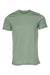Bella + Canvas BC3001/3001 Mens Jersey Short Sleeve Crewneck T-Shirt Sage Green Flat Front