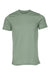 Bella + Canvas BC3001/3001C Mens Jersey Short Sleeve Crewneck T-Shirt Sage Green Flat Front