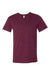 Bella + Canvas BC3005/3005 Mens Jersey Short Sleeve V-Neck T-Shirt Maroon Flat Front