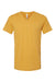 Bella + Canvas BC3005/3005 Mens Jersey Short Sleeve V-Neck T-Shirt Mustard Yellow Flat Front