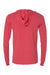 Bella + Canvas BC3512/3512 Mens Jersey Long Sleeve Hooded T-Shirt Hoodie Heather Red Flat Back
