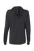 Bella + Canvas BC3512/3512 Mens Jersey Long Sleeve Hooded T-Shirt Hoodie Charcoal Black Flat Back