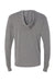 Bella + Canvas BC3512/3512 Mens Jersey Long Sleeve Hooded T-Shirt Hoodie Grey Flat Back