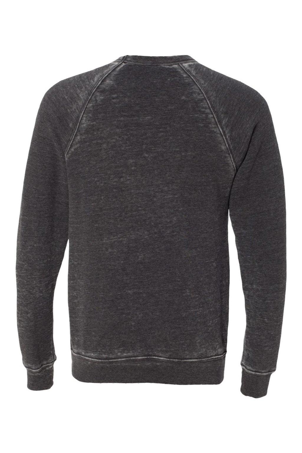 Bella + Canvas BC3901/3901 Mens Sponge Fleece Crewneck Sweatshirt Grey Acid Wash Flat Back
