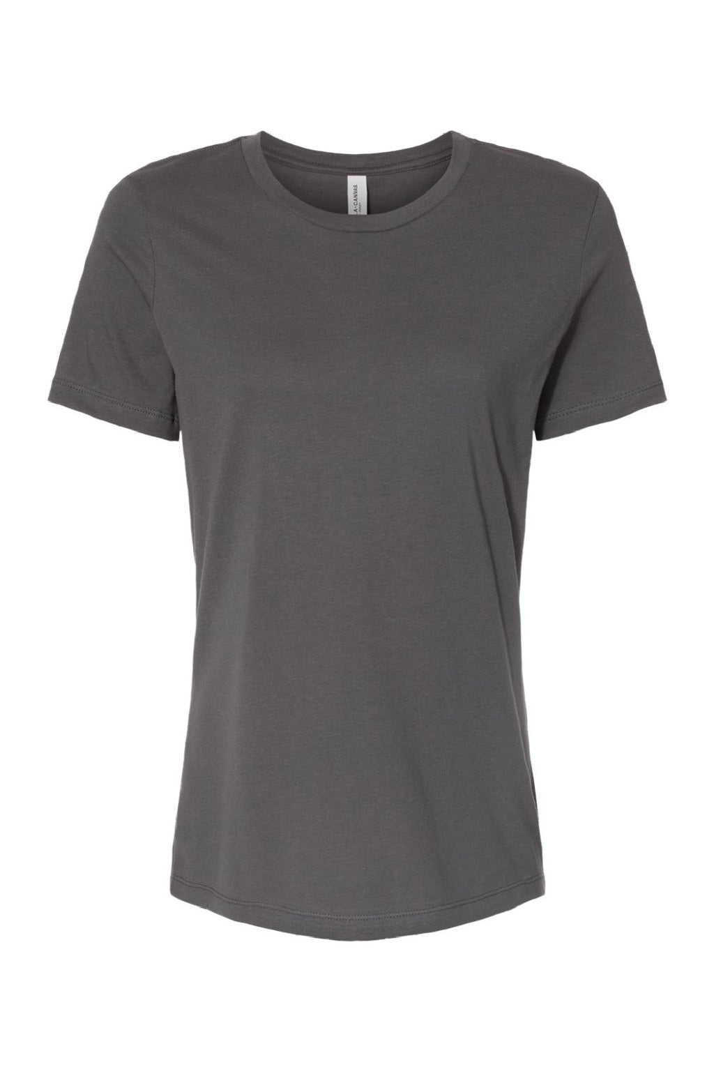 Bella + Canvas BC6400/6400 Womens Relaxed Jersey Short Sleeve Crewneck T-Shirt Asphalt Grey Flat Front