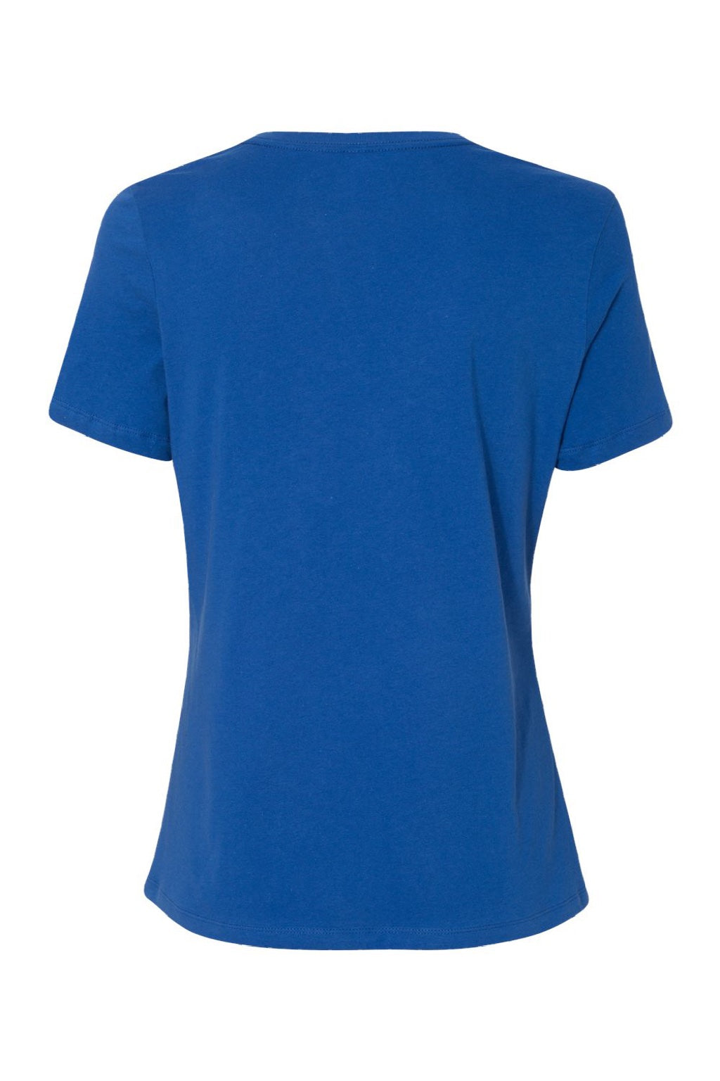 Bella + Canvas BC6400/6400 Womens Relaxed Jersey Short Sleeve Crewneck T-Shirt True Royal Blue Flat Back