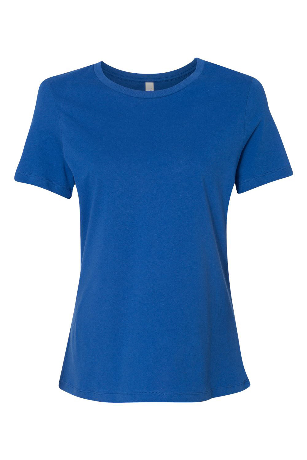 Bella + Canvas BC6400/B6400/6400 Womens Relaxed Jersey Short Sleeve Crewneck T-Shirt True Royal Blue Flat Front