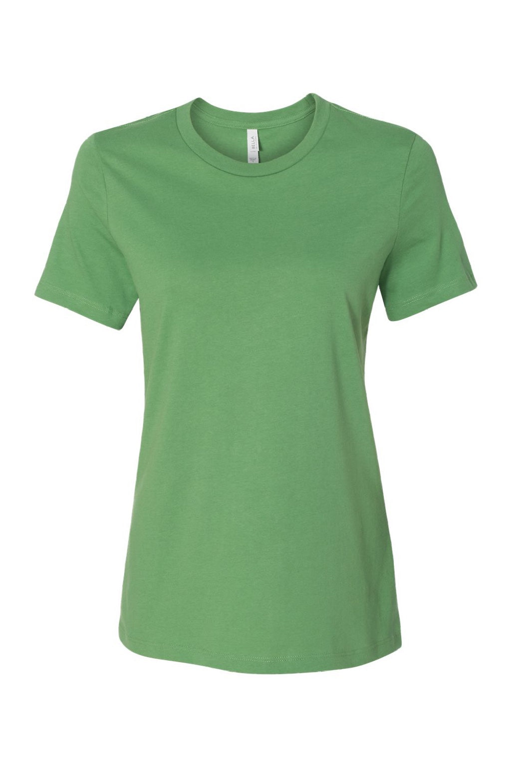 Bella + Canvas BC6400/6400 Womens Relaxed Jersey Short Sleeve Crewneck T-Shirt Leaf Green Flat Front